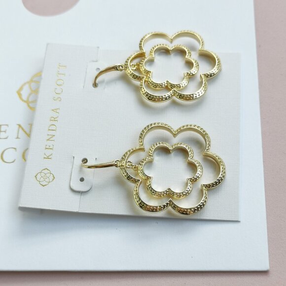 Kendra Scott Susie Collection. Gold Earrings - Picture 3 of 3